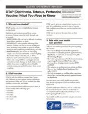 dtap rokote|DTaP (Diphtheria, Tetanus, Pertussis) Vaccine VIS